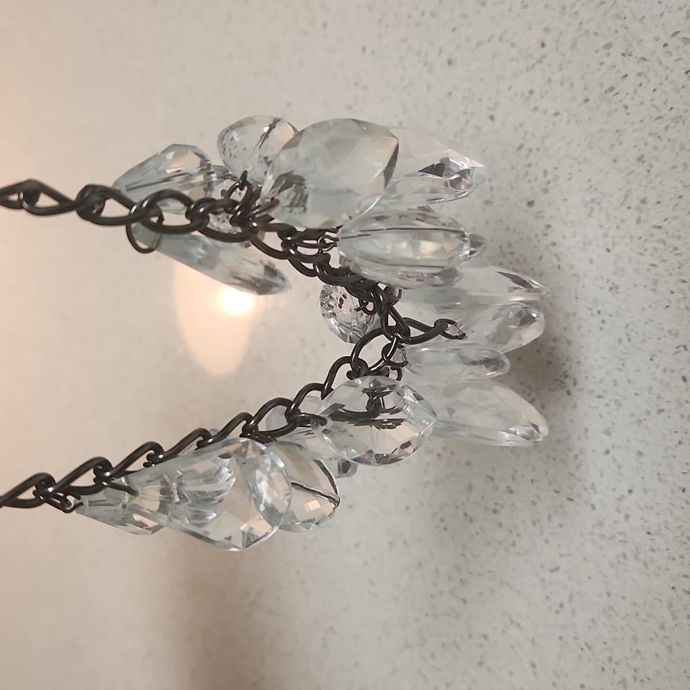 Express Chunky Clear Beaded Statement Necklace - image 2